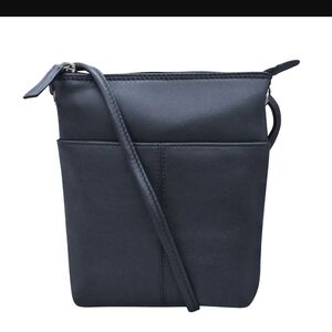 Navy Leather ili New York Crossbody Bag